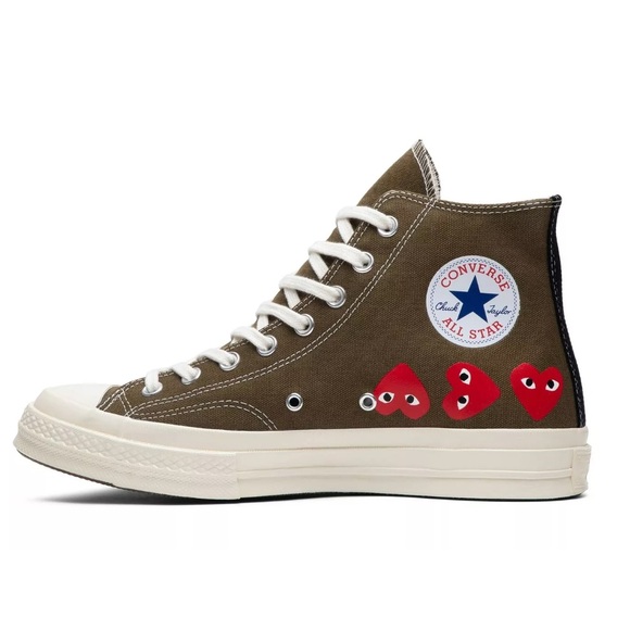 COMME DES GARÇONS PLAY CHUCK TAYLOR ALL  STARS CONVERS SNEAKERS SIZE 8 men 10 W - Picture 2 of 10